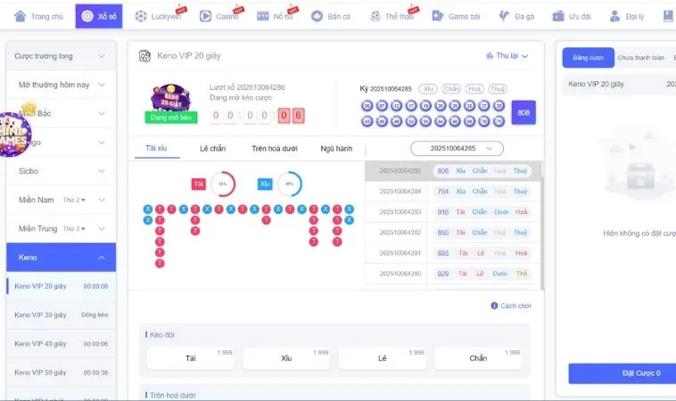 Làm Giàu Không Khó Với Cách Chơi Game Nhanh Keno Tại 123Win 2 Giao diện chơi game nhanh Keno Tại 123Win