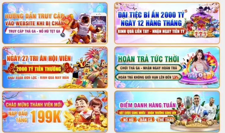 Đa dạng các chương trình khuyến mãi 123Win tặng hội viên
