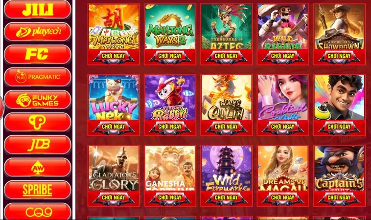 Sảnh game nhanh 123WIN thiết kế giao diện đẹp, ấn tượng