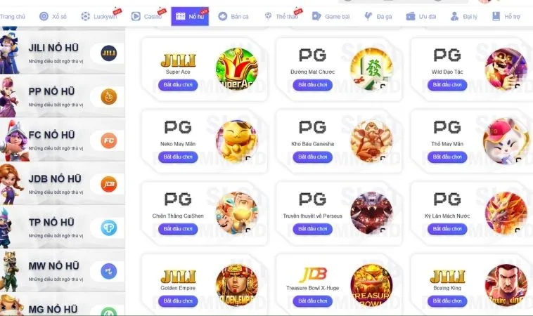 Nhà cái 123WIN hợp tác với nhiều nhà cung cấp game nổ hũ hàng đầu