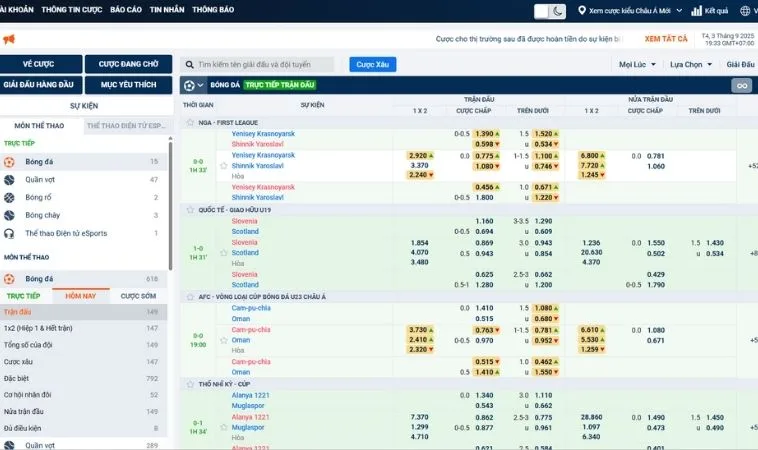 Hướng Dẫn Cá Cược Bóng Đá 123Win Chắc Thắng Cho Người Mới 2 Bảng kèo cá cược bóng đá 123Win