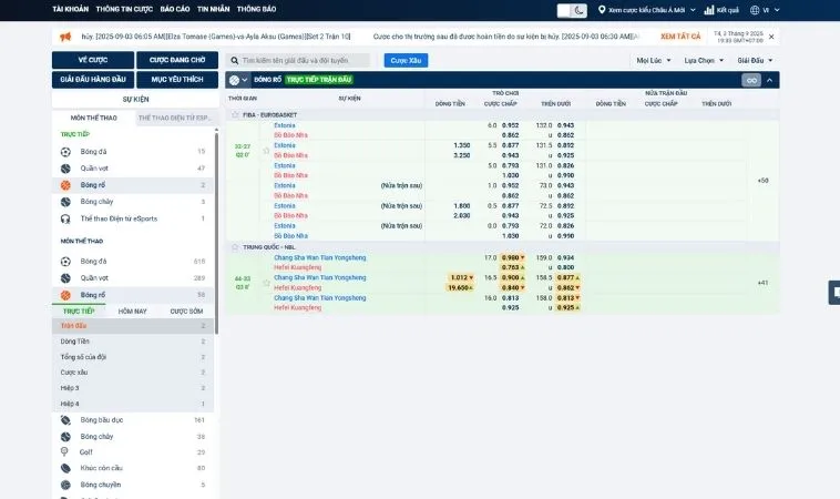 Bí Kíp Cá Cược Bóng Rổ 123Win Giúp Bạn Thắng Lớn Mỗi Ngày 2 Giao diện cá cược kèo Bóng Rổ 123Win