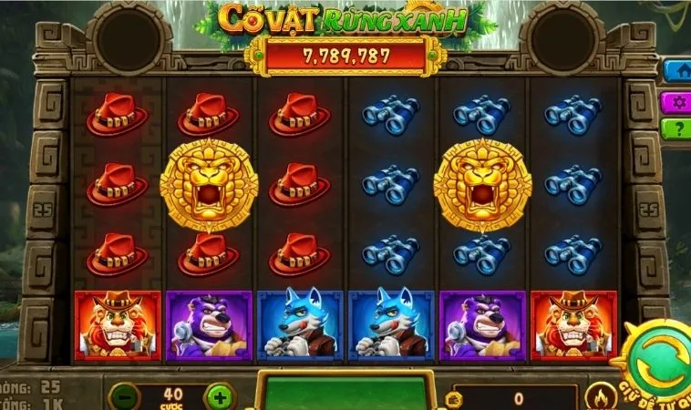 Khám Phá Nổ Hũ Rừng Xanh 123Win Phiêu Lưu Săn Thưởng Bất Tận 2 Giao diện chơi Nổ Hũ Rừng Xanh 123Win